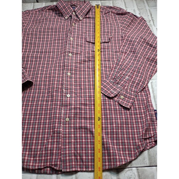 Chaps Shirt Mens XL Red Gray Button Up Long Sleeve Casual Men Est 1978 - Picture 3 of 10